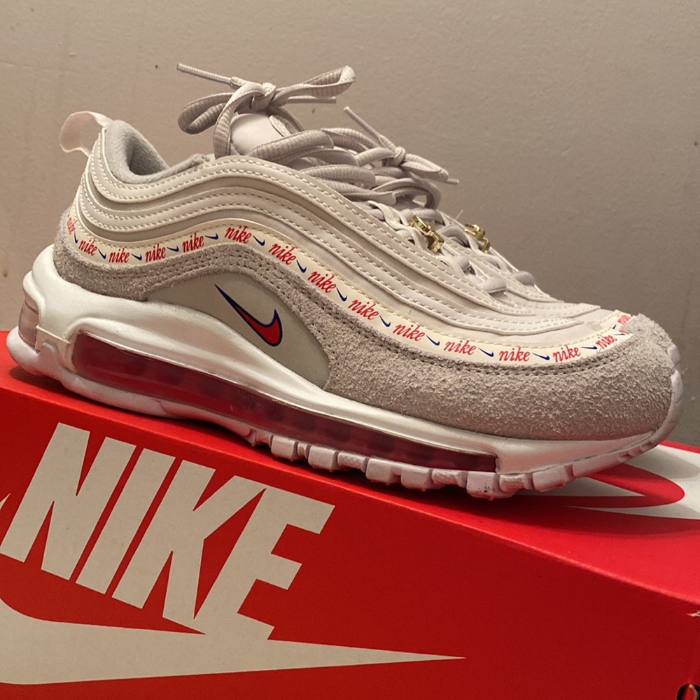 Nike Air Max 97 SE Women’s shoes light bone/deep royal blue/ University red